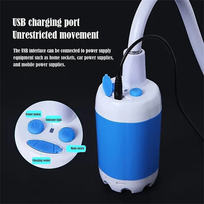 Portable, Rechargable, Outdoor Camping Shower Waterproof 5000mAh Rechargeable Battery Powered For Hiking Traveling