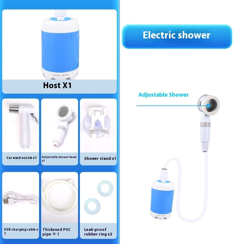Portable, Rechargable, Outdoor Camping Shower Waterproof 5000mAh Rechargeable Battery Powered For Hiking Traveling