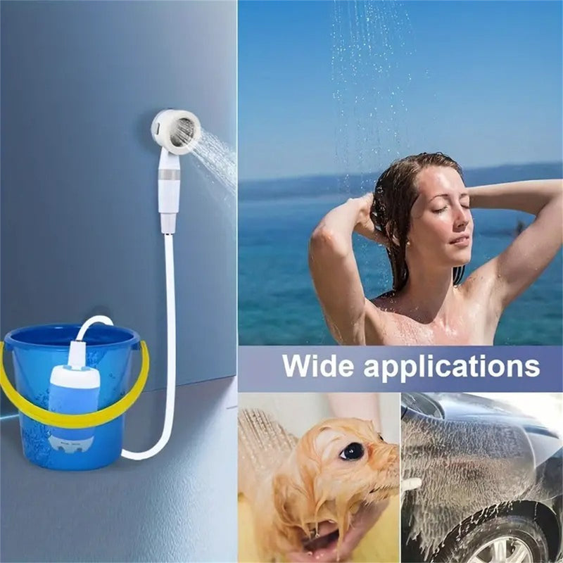 Portable, Rechargable, Outdoor Camping Shower Waterproof 5000mAh Rechargeable Battery Powered For Hiking Traveling
